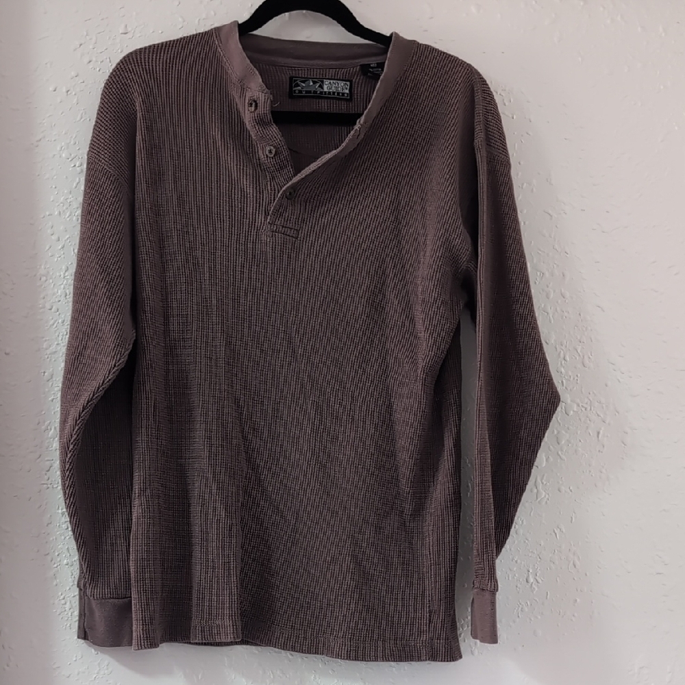 Canyon Guide Outfitters 1/4 Button Down Shirt, Men's Medium
